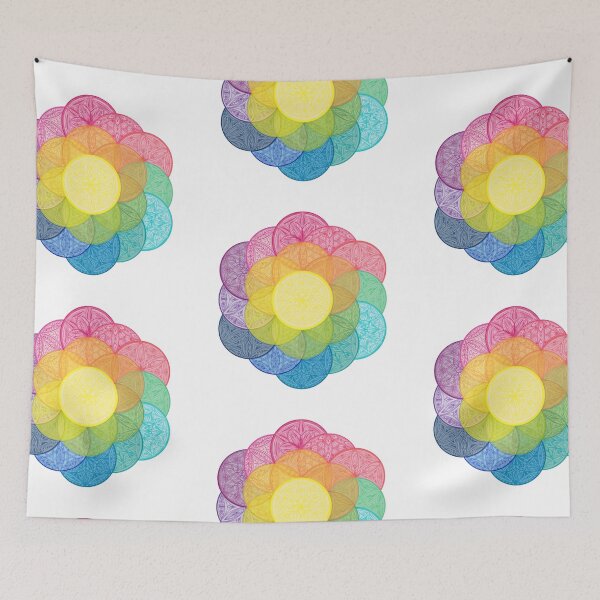Item preview, Color Palette Mandala Flower of Life designed and sold by SonoSonoStudio.