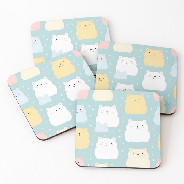 Item preview, Chubby Polar Bears Pastel Parade designed and sold by inkArtistryfine.