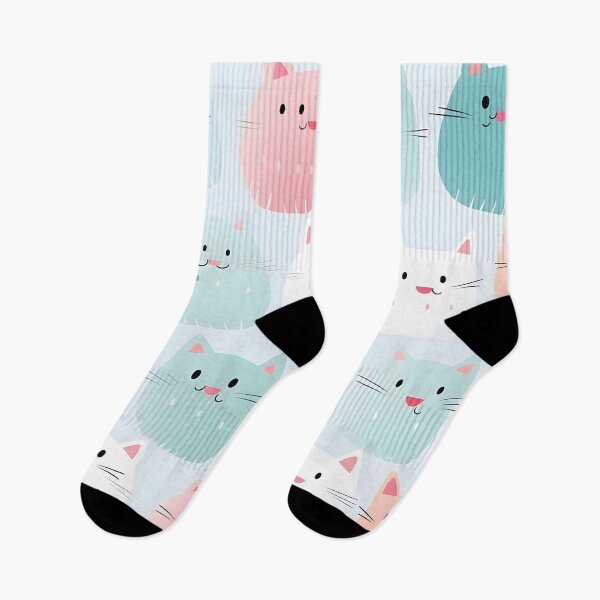 Item preview, Pastel Kitty Parade Seamless Pattern designed and sold by inkArtistryfine.