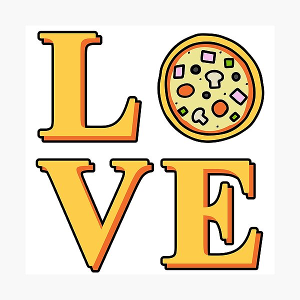 Item preview, Pizza Love designed and sold by retro-gamer.