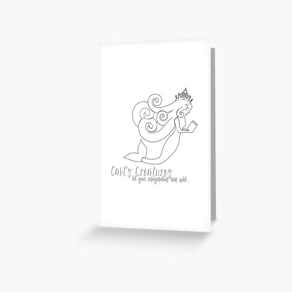 Cait's Creatures in White Greeting Card