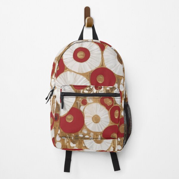 Item preview, Gustav Klimt Red White Gold Abstract Flower Garden  designed and sold by Vicky Brago-Mitchell®.