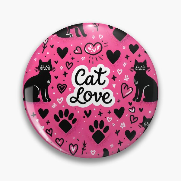 Item preview, Charming Cat Love Pattern designed and sold by inkArtistryfine.