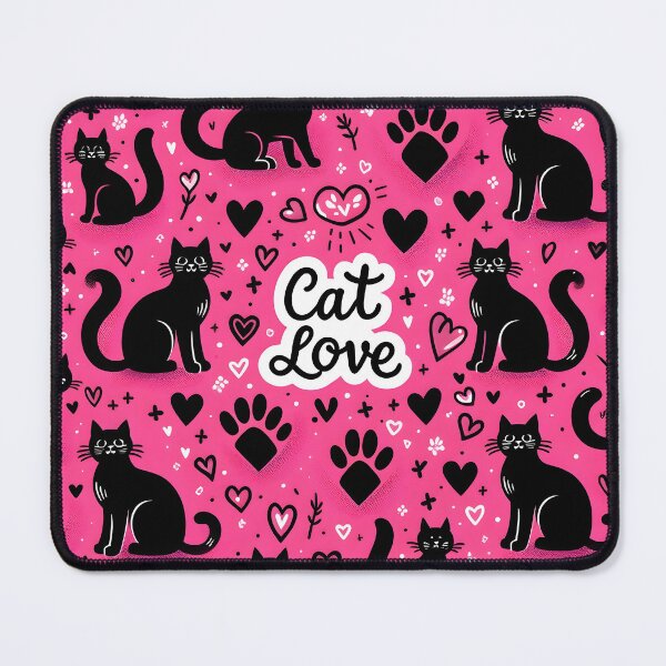 Item preview, Charming Cat Love Pattern designed and sold by inkArtistryfine.