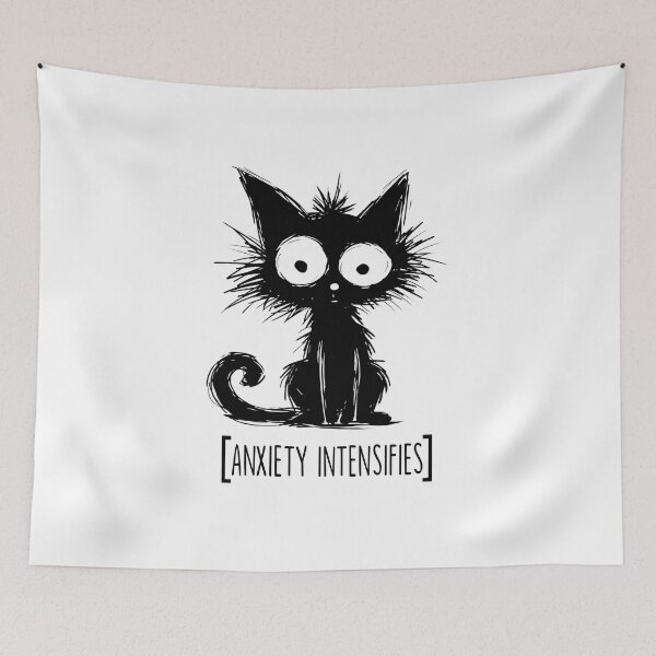 Item preview, Anxiety Intensifies Cat designed and sold by resindrop.