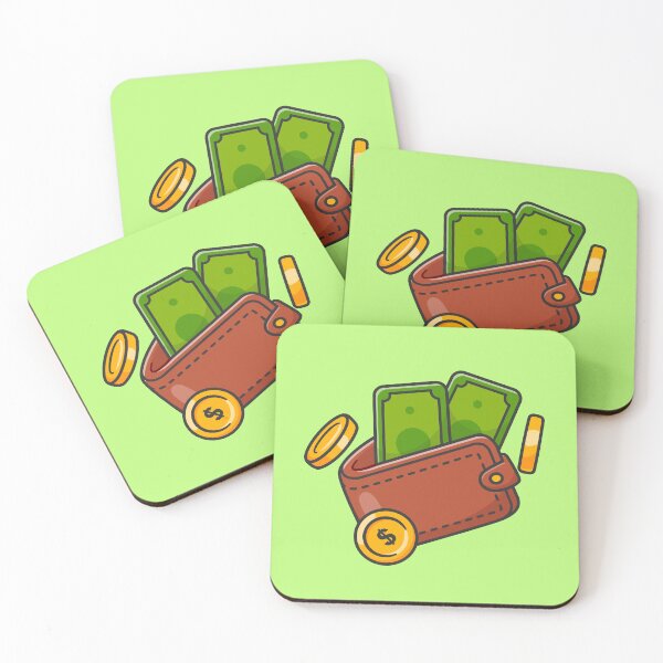 Item preview, Financial Harmony: Cartoon Vector Icon of Wallet and Money designed and sold by hjian8219.