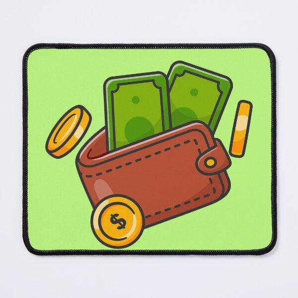 Item preview, Financial Harmony: Cartoon Vector Icon of Wallet and Money designed and sold by hjian8219.