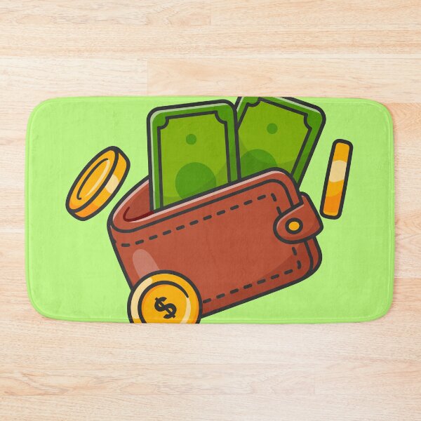 Item preview, Financial Harmony: Cartoon Vector Icon of Wallet and Money designed and sold by hjian8219.