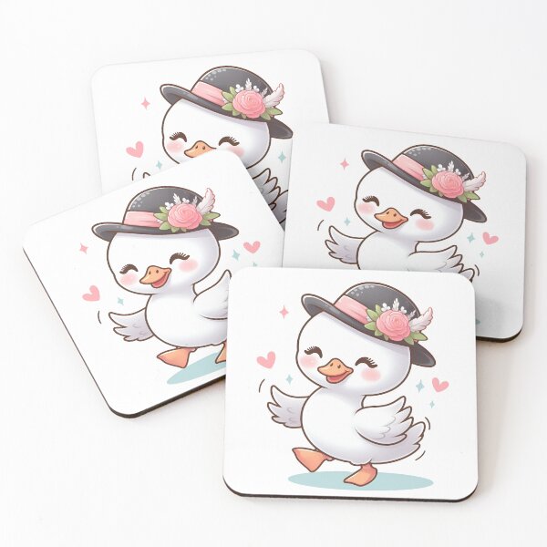 Item preview, Feathered Fashionista: Swan in a Hat Grooving on Your Tee! designed and sold by JAMESAMORN.