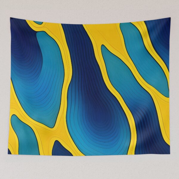 Item preview, Blue and Yellow Spinal Design designed and sold by WANBASTEN.