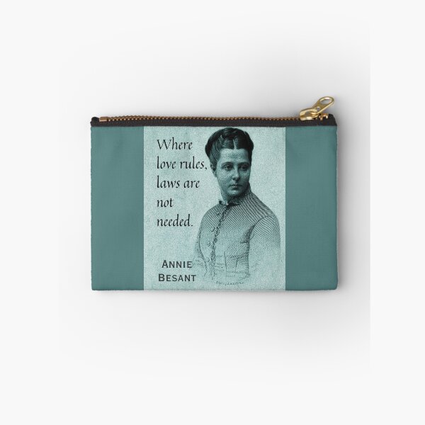 Item preview, Annie Besant portrait and quote: Where love rules, laws are not needed. designed and sold by artbleed.
