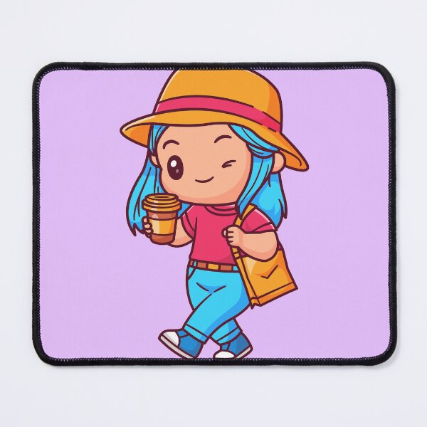 Item preview, Coffee Stroll: Cute Girl with Coffee and Bag Cartoon Vector Icon designed and sold by hjian8219.