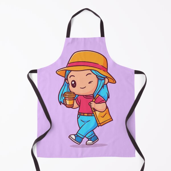 Item preview, Coffee Stroll: Cute Girl with Coffee and Bag Cartoon Vector Icon designed and sold by hjian8219.
