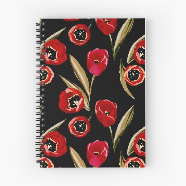 Item preview, Red Tulips Noir designed and sold by CaelaBeeDesigns.