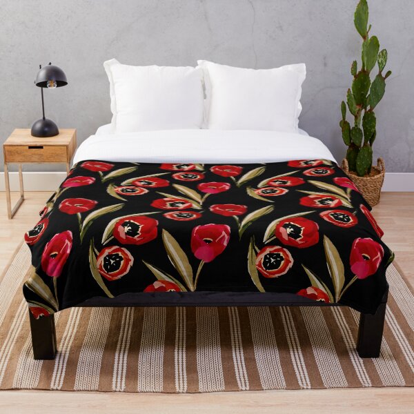 Item preview, Red Tulips Noir designed and sold by CaelaBeeDesigns.