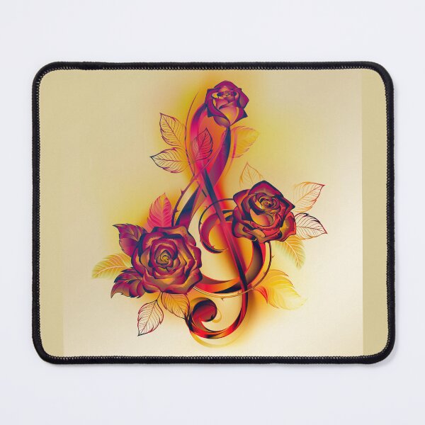 Item preview, floral treble clef designed and sold by Artbellachi.