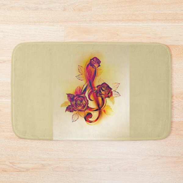 Item preview, floral treble clef designed and sold by Artbellachi.