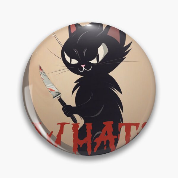 Item preview, Cat What? Funny Black Cat Shirt, Murderous Cat With Knife T-Shirt designed and sold by olympe-store.