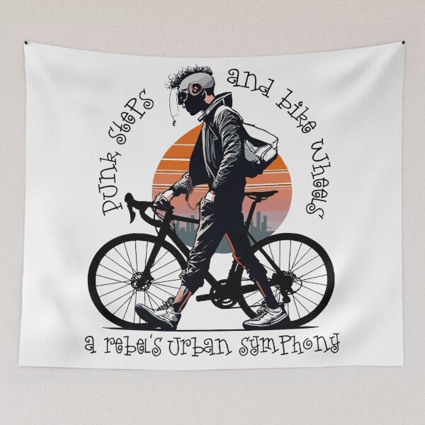 Item preview, Punk steps and bike wheels – a rebel's urban symphony designed and sold by Concept-Hub.