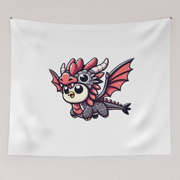 Item preview, Cute Chicken Rooster in Dragon Costume Suit Flying in the Universe designed and sold by merchloh128.