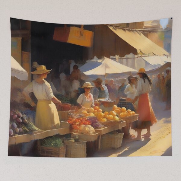 Item preview, Vibrant Farmers Market Scene designed and sold by Tamas Das.