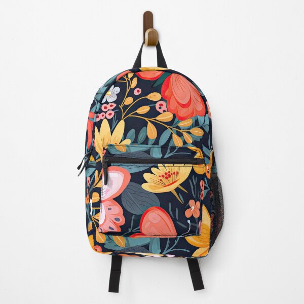 Item preview, Butterflies and flowers on black II designed and sold by obstinator.