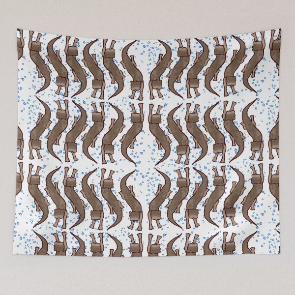 Item preview, Diving Otter Pattern designed and sold by VixiesVisuals.