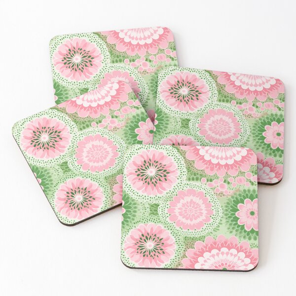 Item preview, Blossoming Pink and Green Spring Floral Pattern designed and sold by Nicholas Panek.