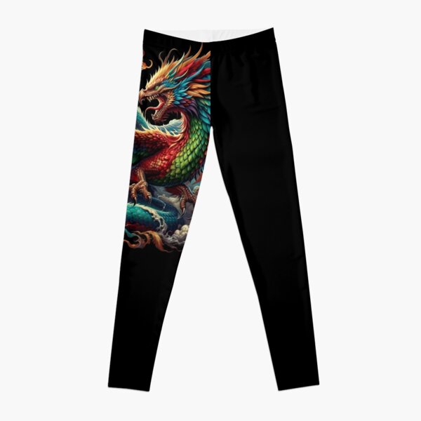 SoNERDWear Dragon Scale Black Plus Size Womens Leggings 2XL