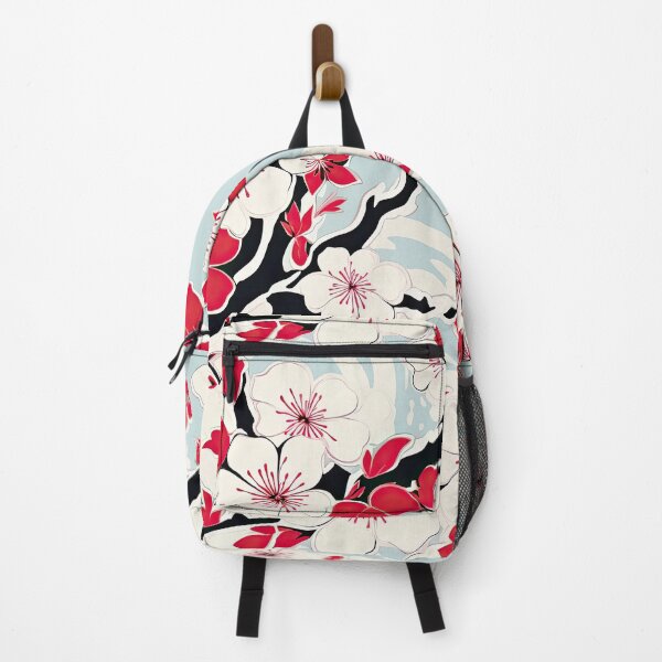 Item preview, Retro sakura blossom on baby blue designed and sold by obstinator.