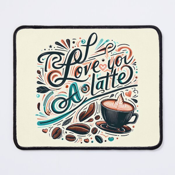 Item preview, I love you a latte, typography designed and sold by maxmaj.