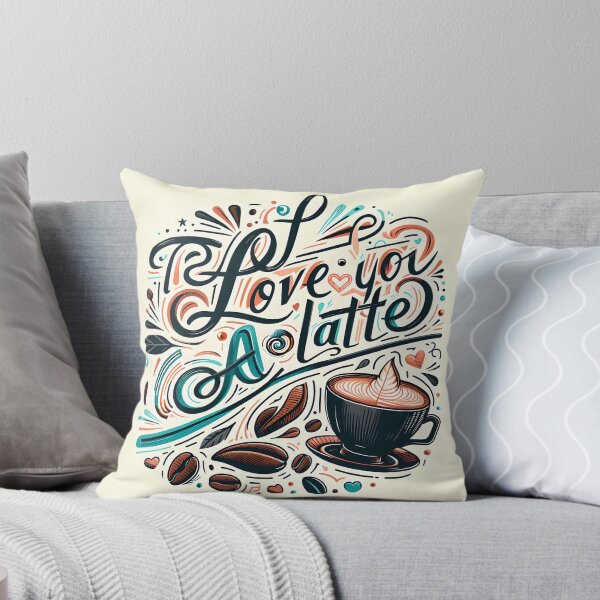 Item preview, I love you a latte, typography designed and sold by maxmaj.
