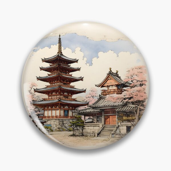 Item preview, Heavenly Temple - Japanese Temple designed and sold by Sakashi-Canvas.