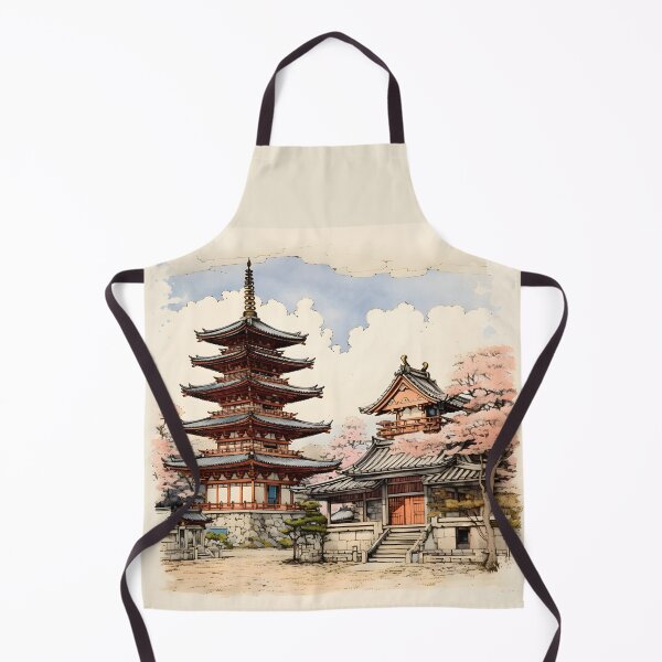 Item preview, Heavenly Temple - Japanese Temple designed and sold by Sakashi-Canvas.