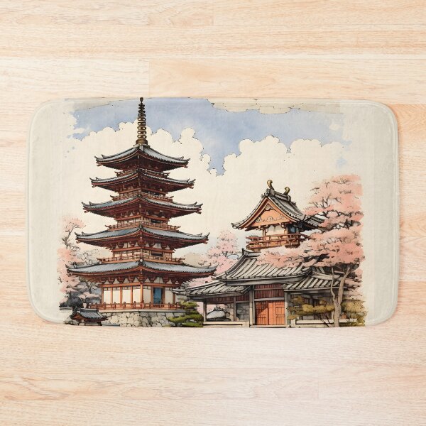 Item preview, Heavenly Temple - Japanese Temple designed and sold by Sakashi-Canvas.