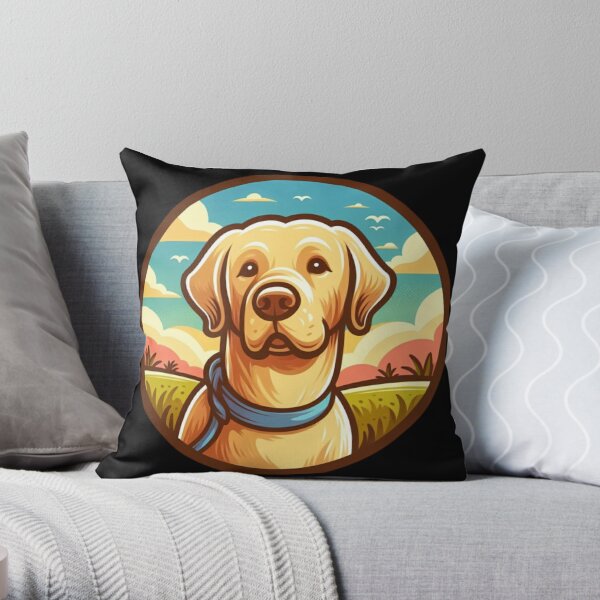 Labrador Retriever Pillow Christmas Pillow Yellow Lab Black Lab