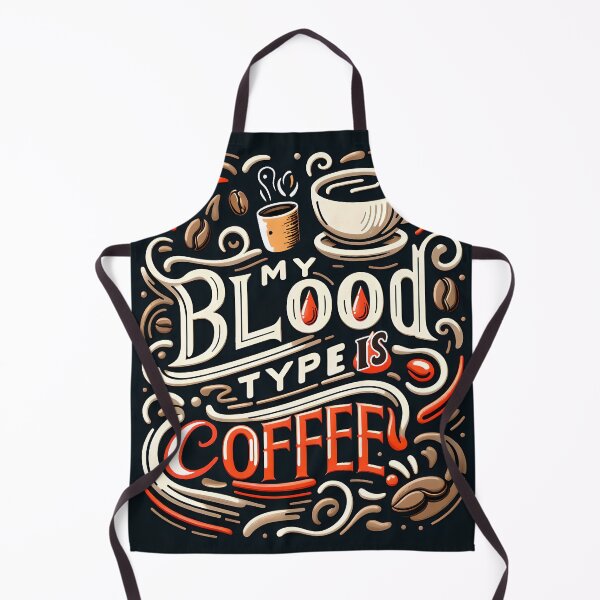 Item preview, My blood type is coffee, typography designed and sold by maxmaj.