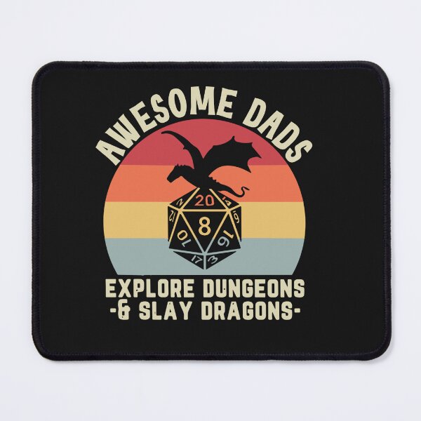 Item preview, Mens Awesome Dads Explore Dungeons DM RPG Dice Dragon designed and sold by Pitchou07.