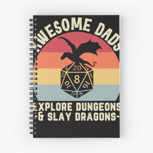 Item preview, Mens Awesome Dads Explore Dungeons DM RPG Dice Dragon designed and sold by Pitchou07.