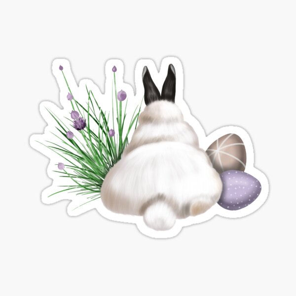 Item preview, White Easter Bunny with Colorful Easter Eggs designed and sold by LionessLove.