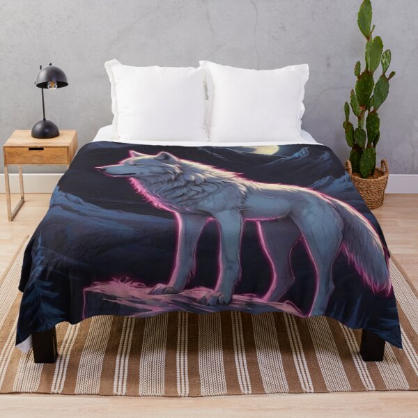 Item preview, White wolf at full moon designed and sold by Promarkets.