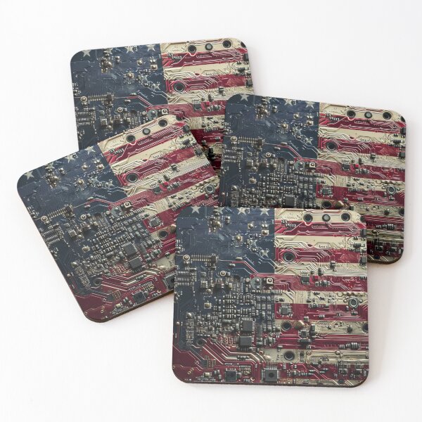 Item preview, Patriotic Circuitry - U.S. Cyber Command Tribute designed and sold by Nicholas Panek.
