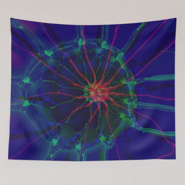 Item preview, Beautiful Blue Fractal Flower designed and sold by PrintMintStudio.