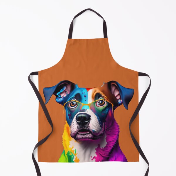 Item preview, Dog wearing glasses with orange eyes designed and sold by Firas Aljazzar.