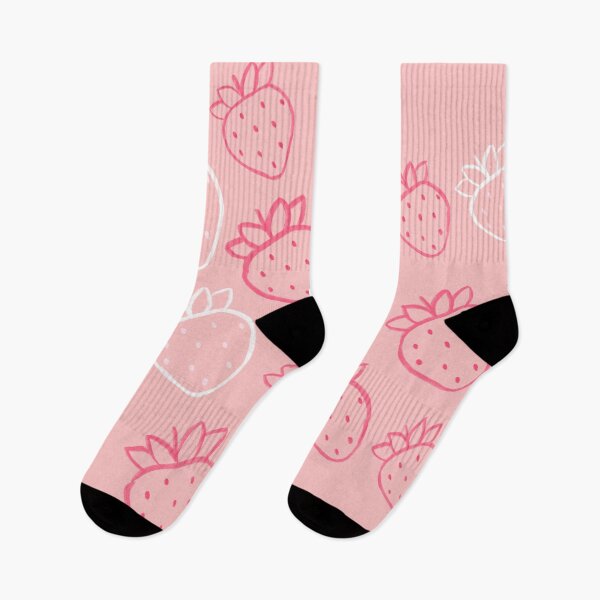 Item preview, Cute pink strawberry crayon pattern designed and sold by Ironic-luna.