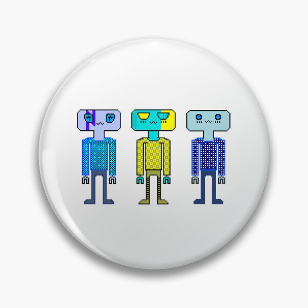 Item preview, Chowlet Pixellinger Three Pixel Robots designed and sold by chowlet.