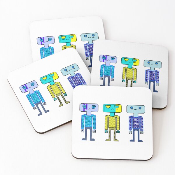 Item preview, Chowlet Pixellinger Three Pixel Robots designed and sold by chowlet.