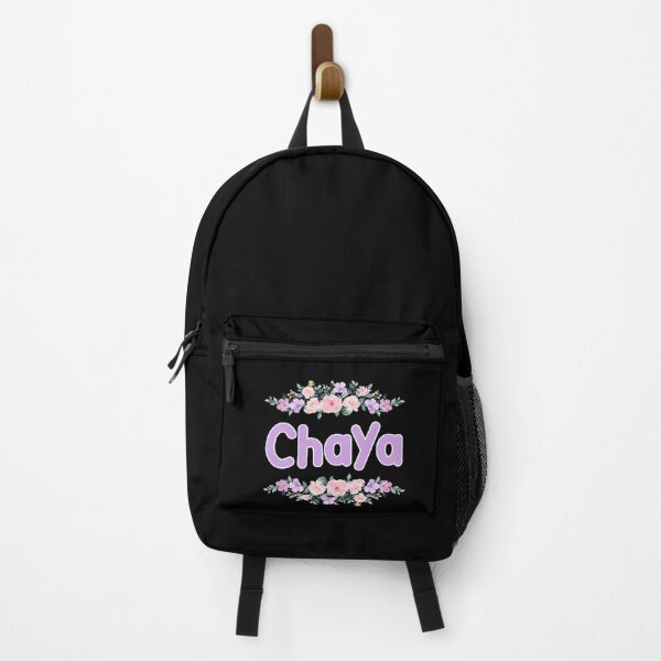 Item preview, Purple Flower Chaya Name Label (Black) designed and sold by NormadWorld.