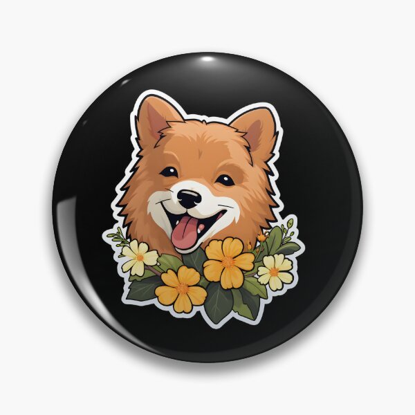 Artikelvorschau, Finnish Spitz In Flowers entworfen und verkauft von CUTEDOGGIEZ.