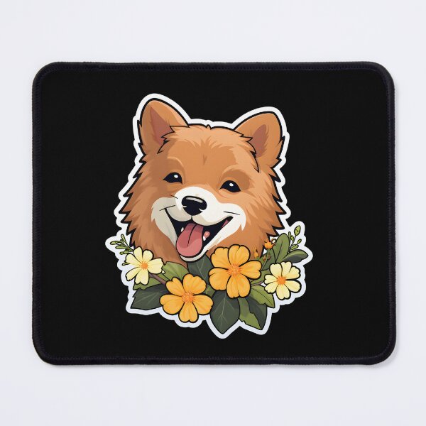 Artikelvorschau, Finnish Spitz In Flowers entworfen und verkauft von CUTEDOGGIEZ.